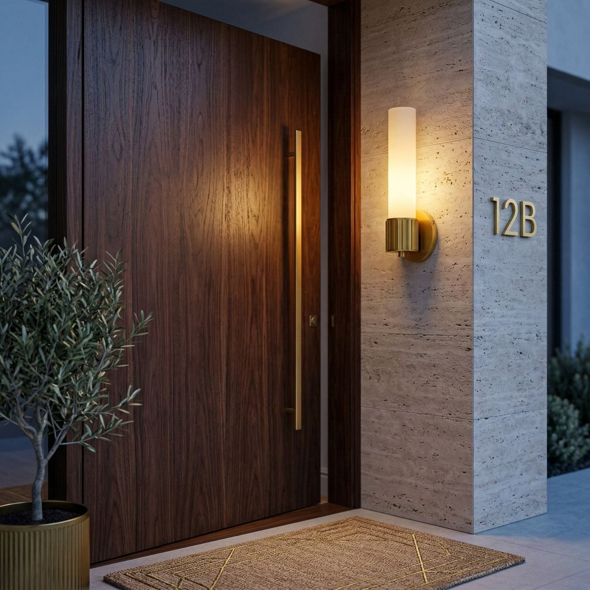 Modern European furniture - Cylindrical White Glass Wall Lamp S - www.oroa.com