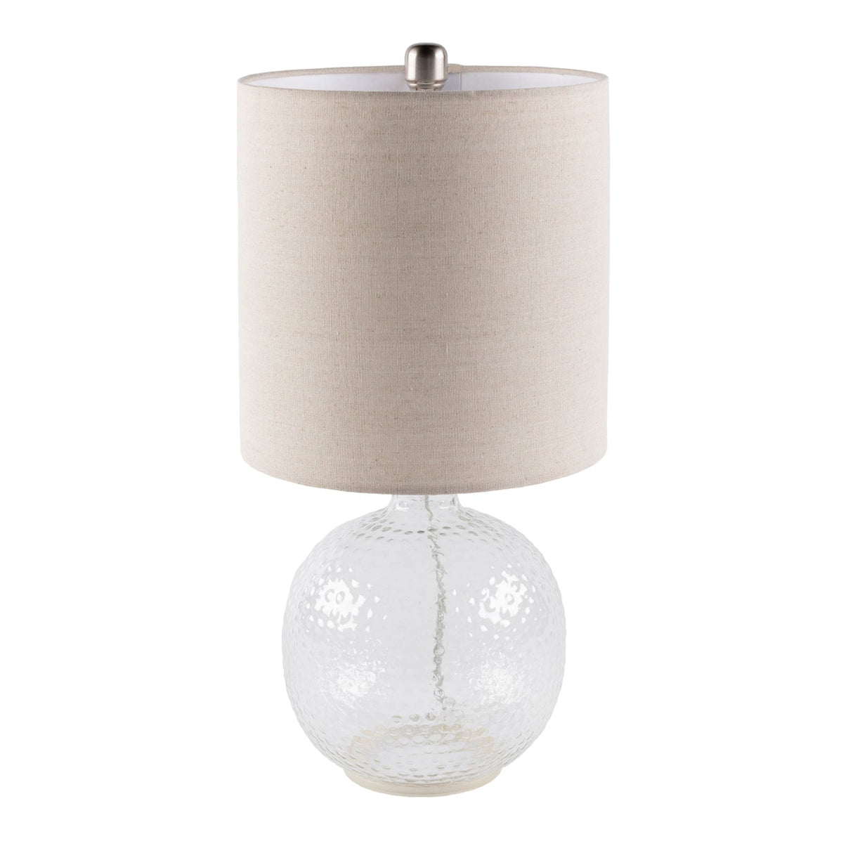 Modern European furniture - Beige Linen Glass Table Lamp - www.oroa.com