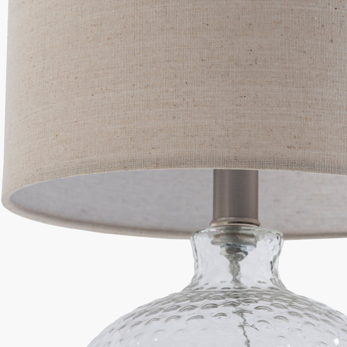Modern European furniture - Beige Linen Glass Table Lamp - www.oroa.com