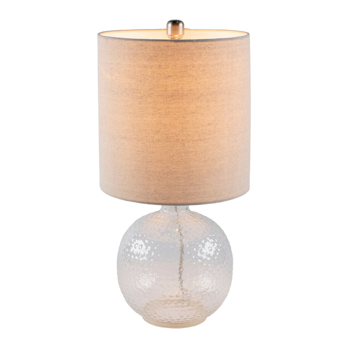 Modern European furniture - Beige Linen Glass Table Lamp - www.oroa.com