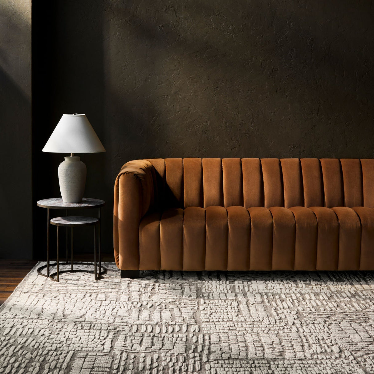 Modern European furniture - Gray Concrete Base Table Lamp - www.oroa.com