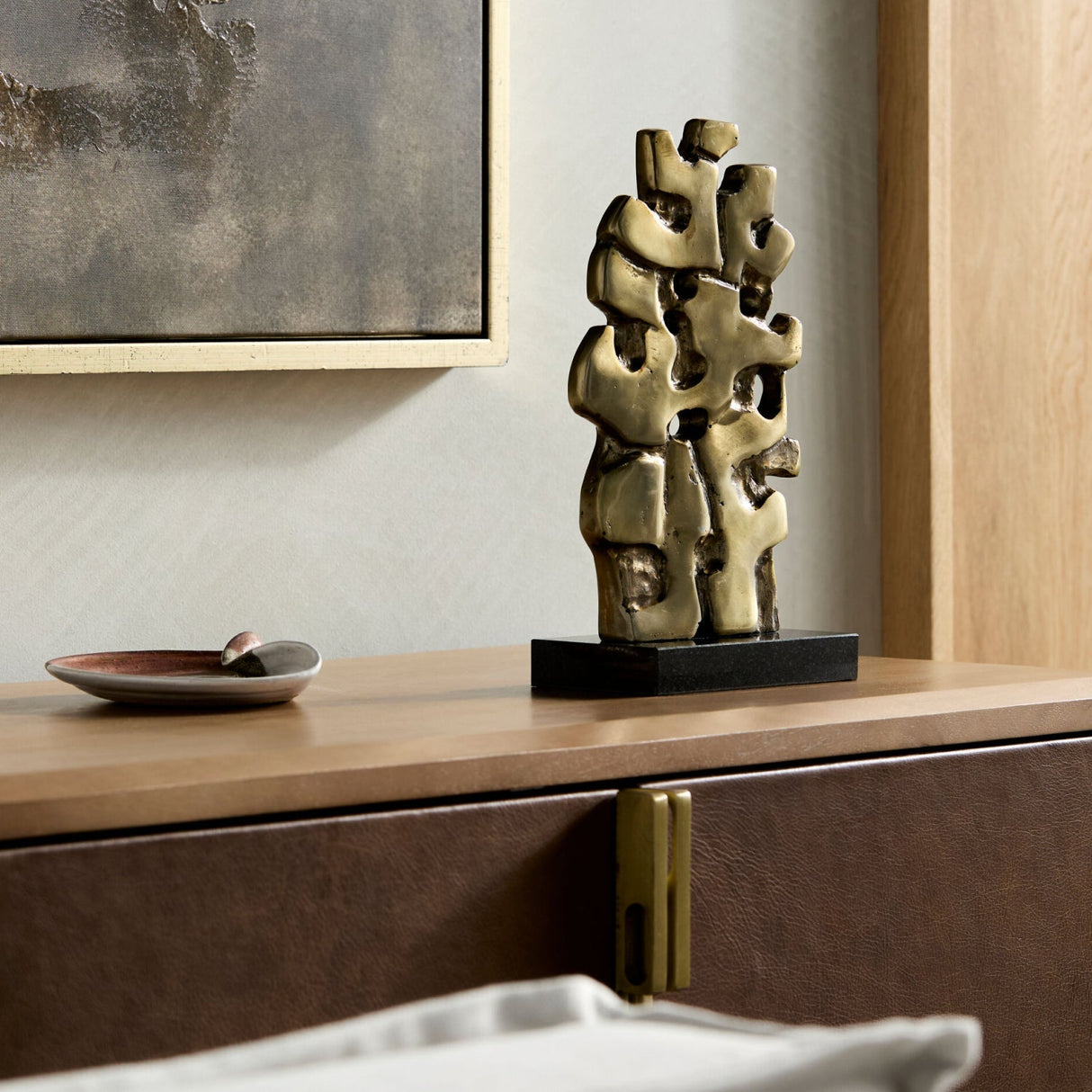 Modern European furniture - Antique Gold Abstract Sculpture - www.oroa.com