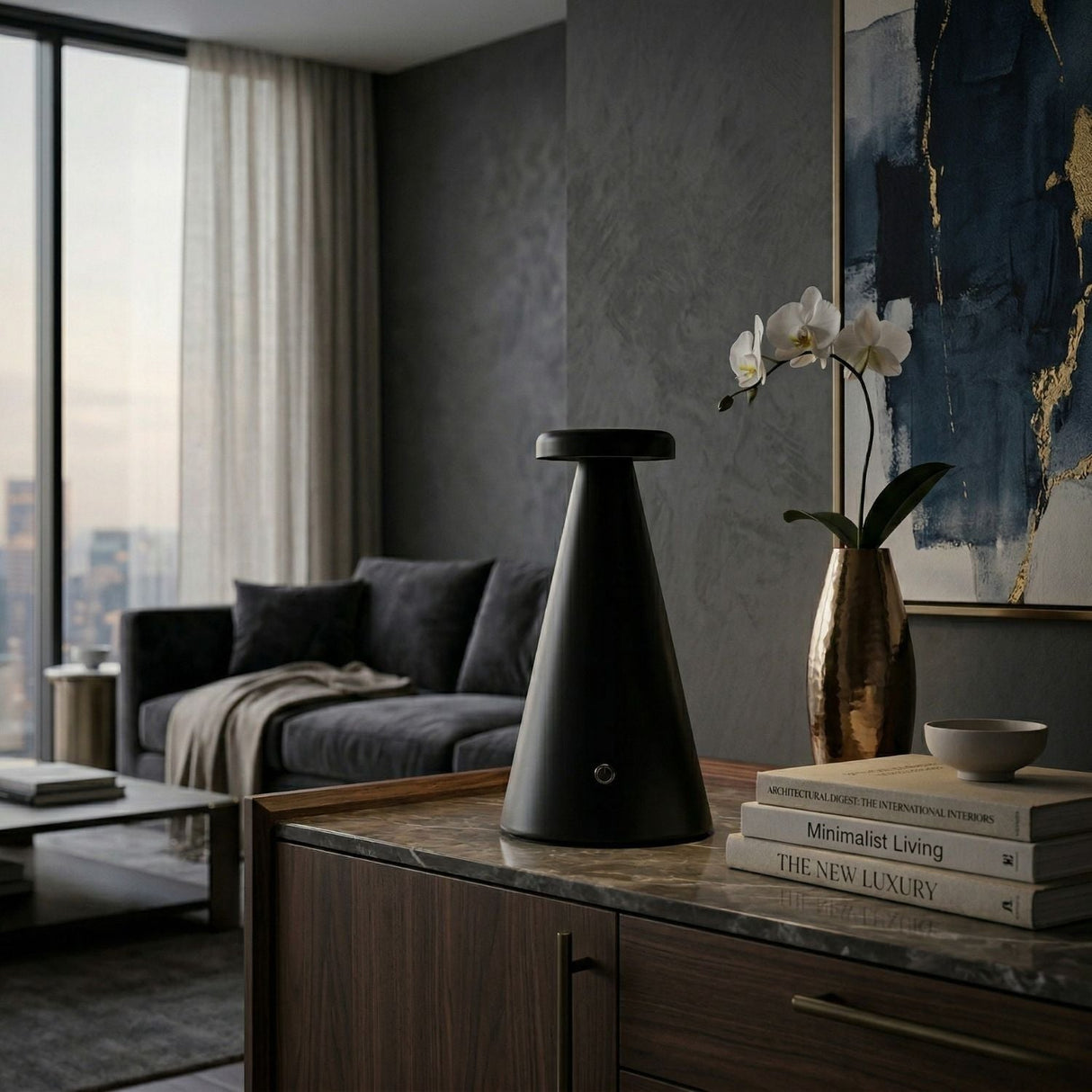 Modern European furniture - Conical Iron Accent Table Lamp - www.oroa.com