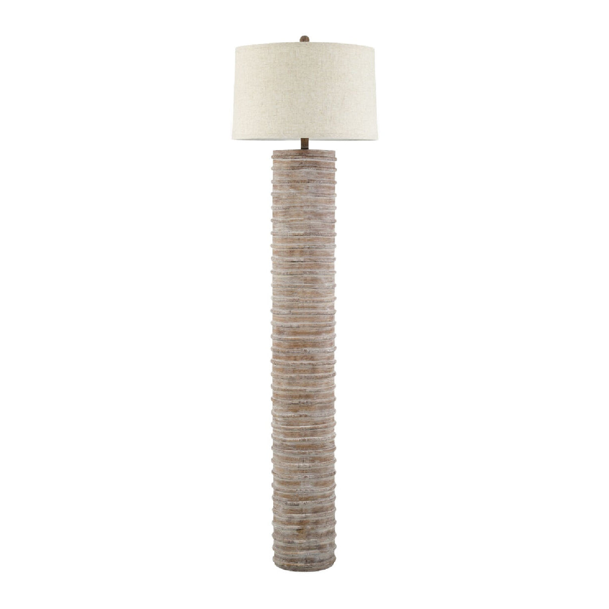 Modern European furniture - Beige Linen Accent Floor Lamp - www.oroa.com