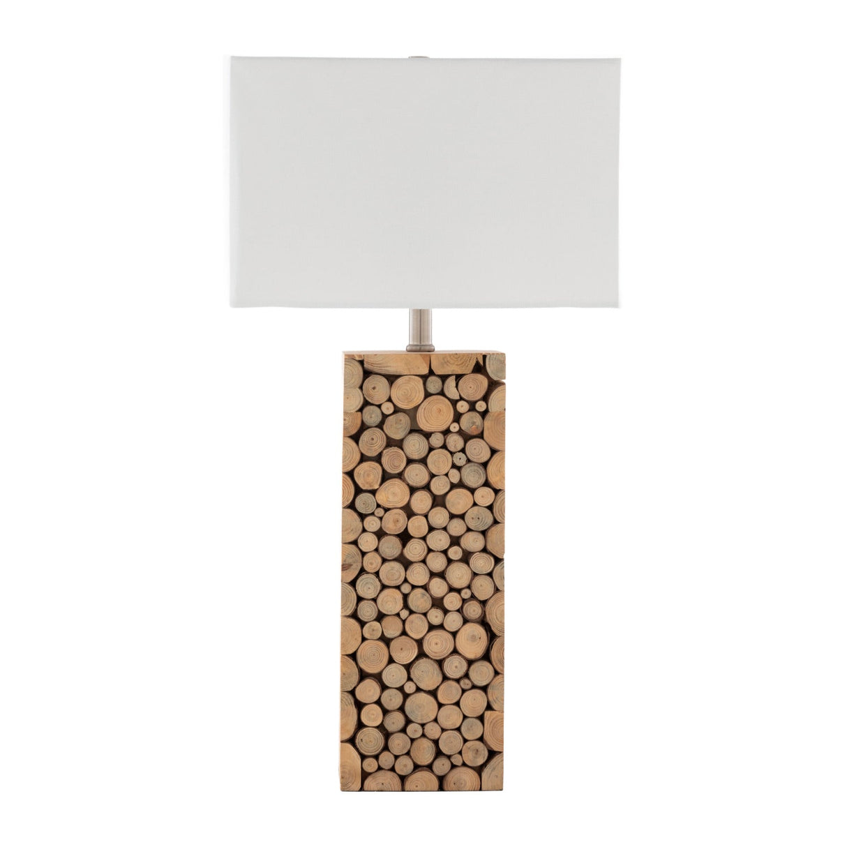 Modern European furniture - Natural Wood Stack Table Lamp - www.oroa.com