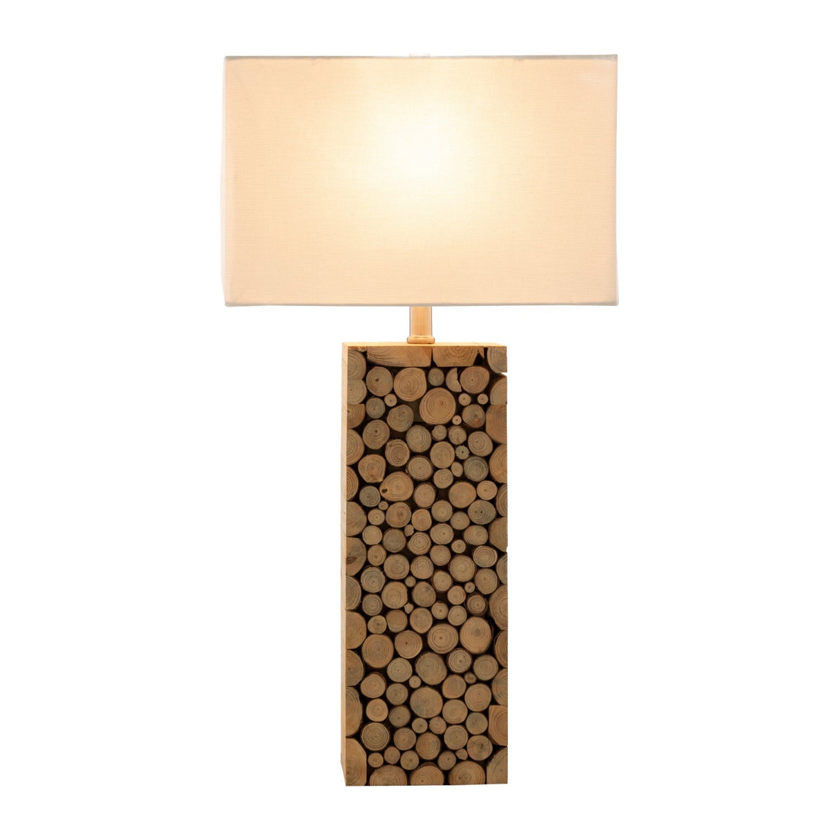 Modern European furniture - Natural Wood Stack Table Lamp - www.oroa.com