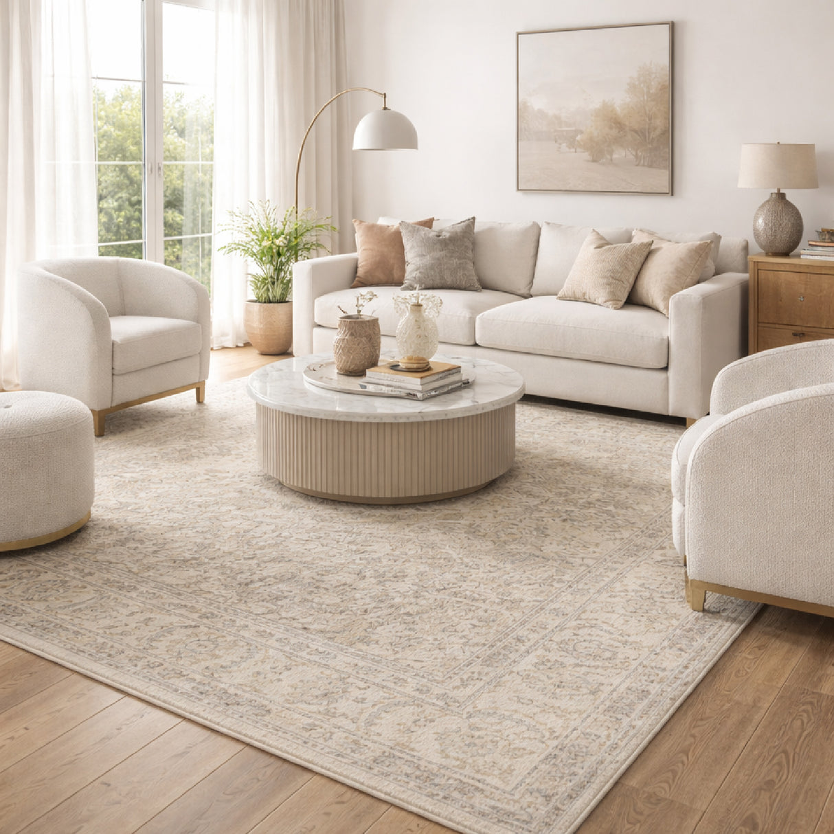 Modern furniture - Wool Floral Print Carpet - www.oroa.com