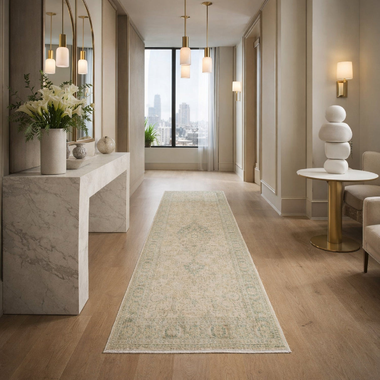 Modern European furniture - Wool Floral Print Table Runner - www.oroa.com