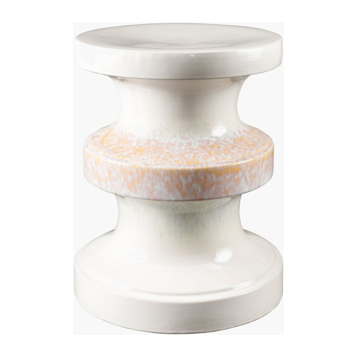 Modern European furniture - Two-Toned Layered Ceramic Garden Stool - www.oroa.com