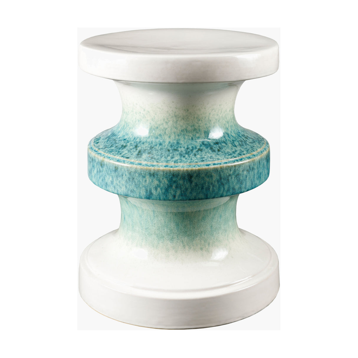 Modern European furniture - Two-Toned Layered Ceramic Garden Stool - www.oroa.com