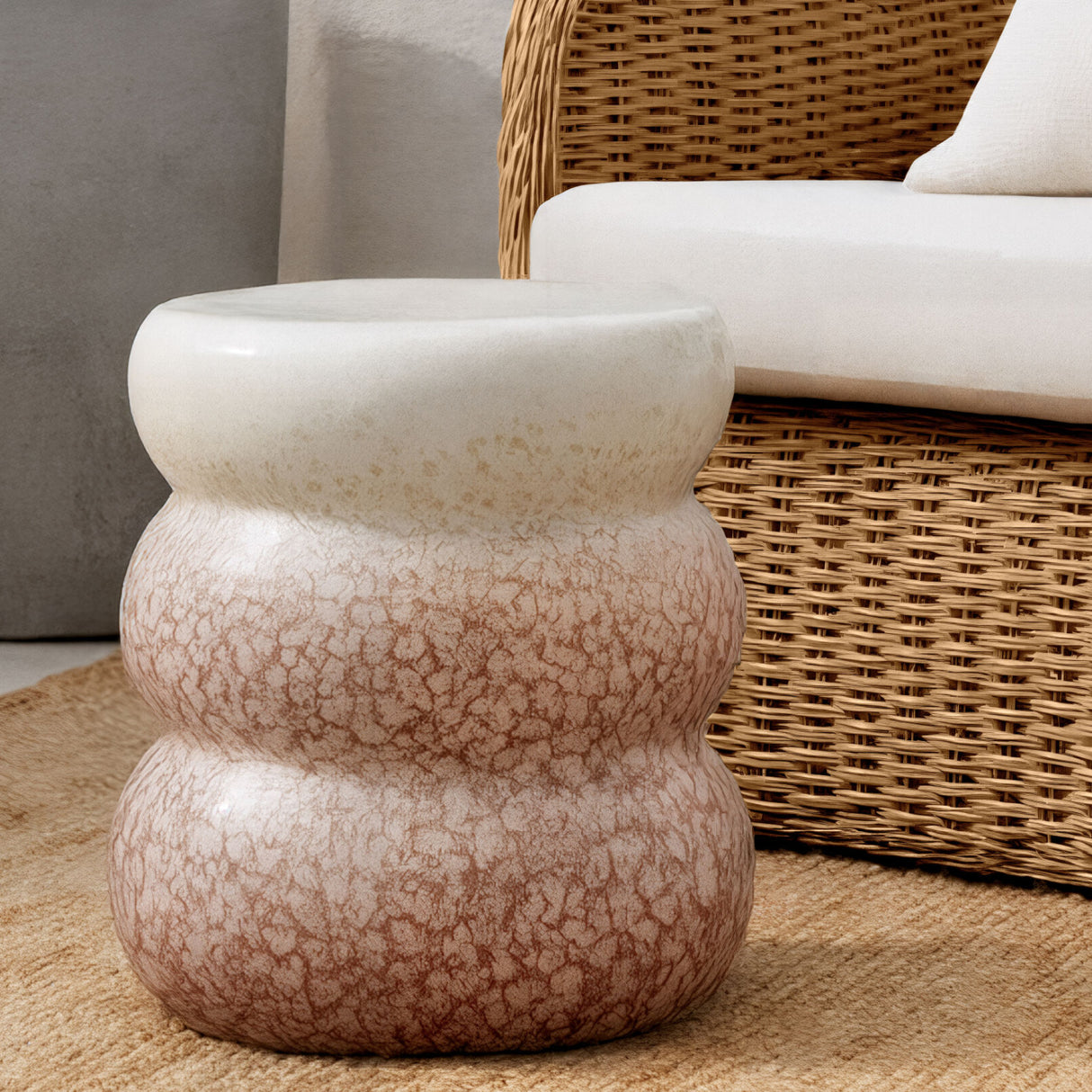 Modern European furniture - Crackle Glazed Ceramic Garden Stool - www.oroa.com
