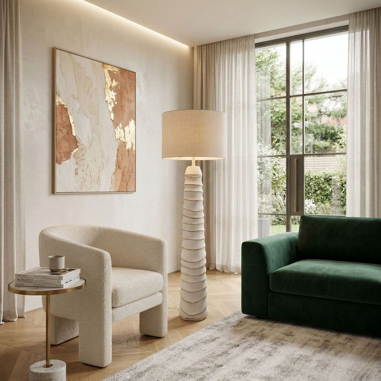 Modern European furniture - White Accent Floor Lamp - www.oroa.com
