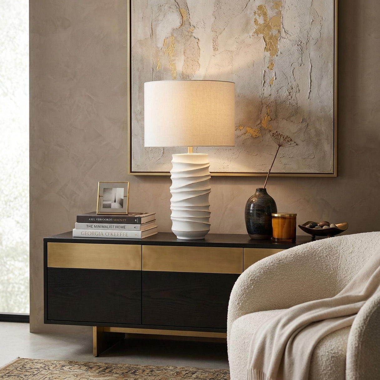 Modern European furniture - White Accent Table Lamp - www.oroa.com