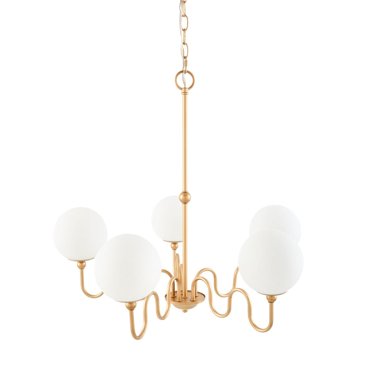Modern European furniture - Wavy Iron 5-Light Chandelier - www.oroa.com