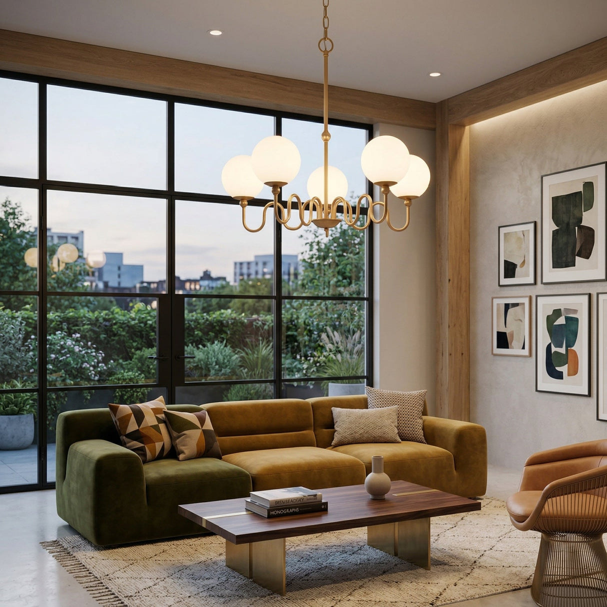 Modern European furniture - Wavy Iron 5-Light Chandelier - www.oroa.com
