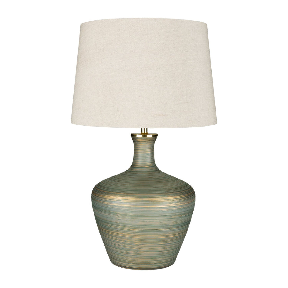 Modern European furniture - Antique Green Glass Table Lamp - www.oroa.com