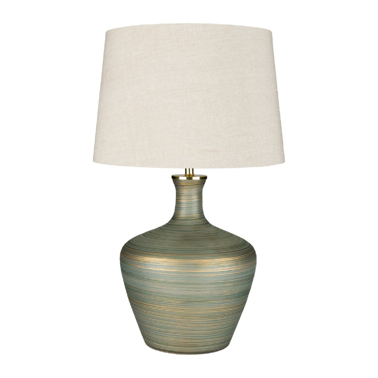Modern European furniture - Antique Green Glass Table Lamp - www.oroa.com