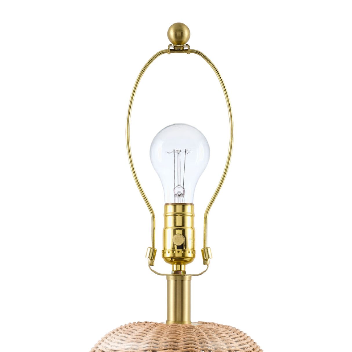 Hand-painted Rattan Linen Table Lamp | Oroa.com