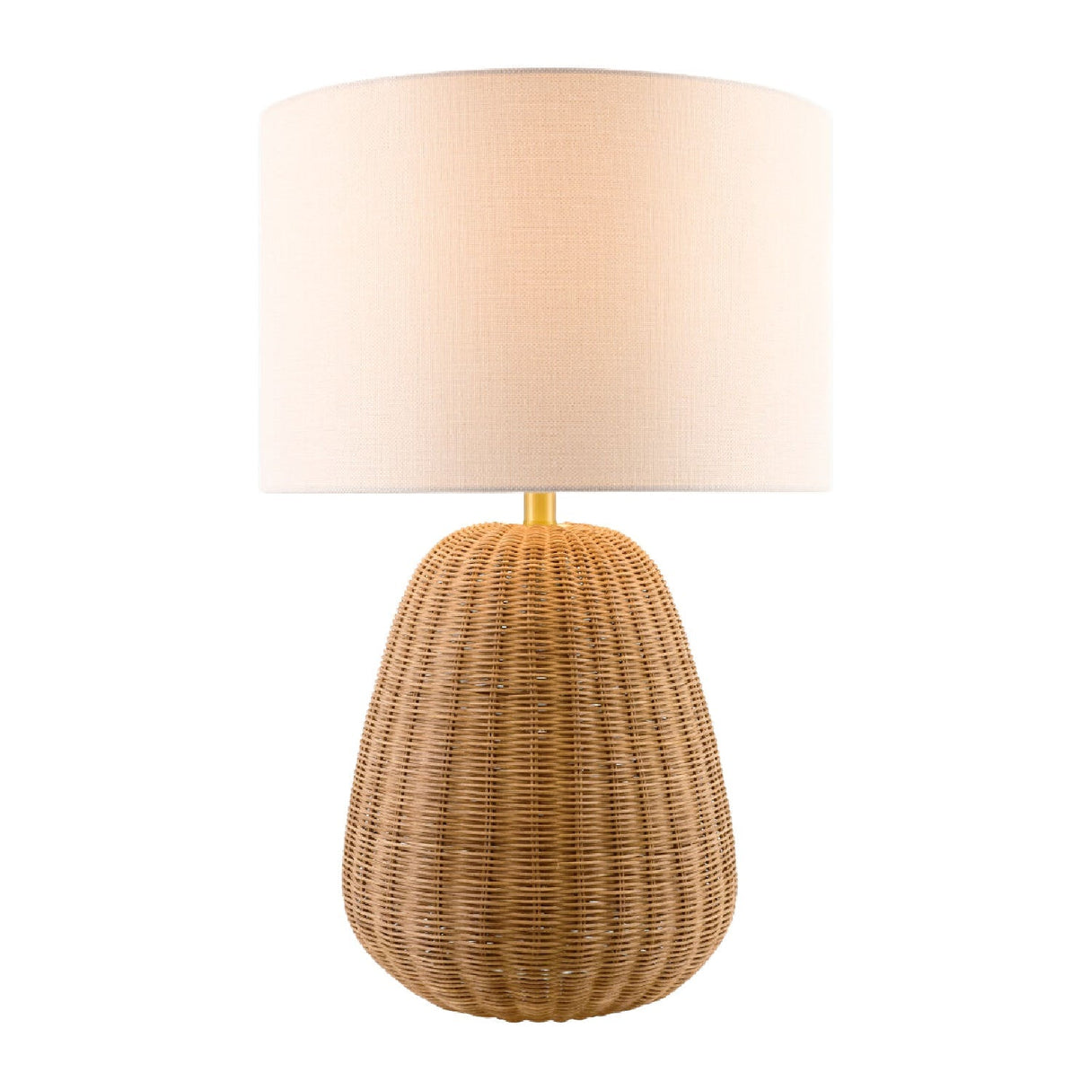 Modern European furniture - Hand-painted Rattan Linen Table Lamp - www.oroa.com