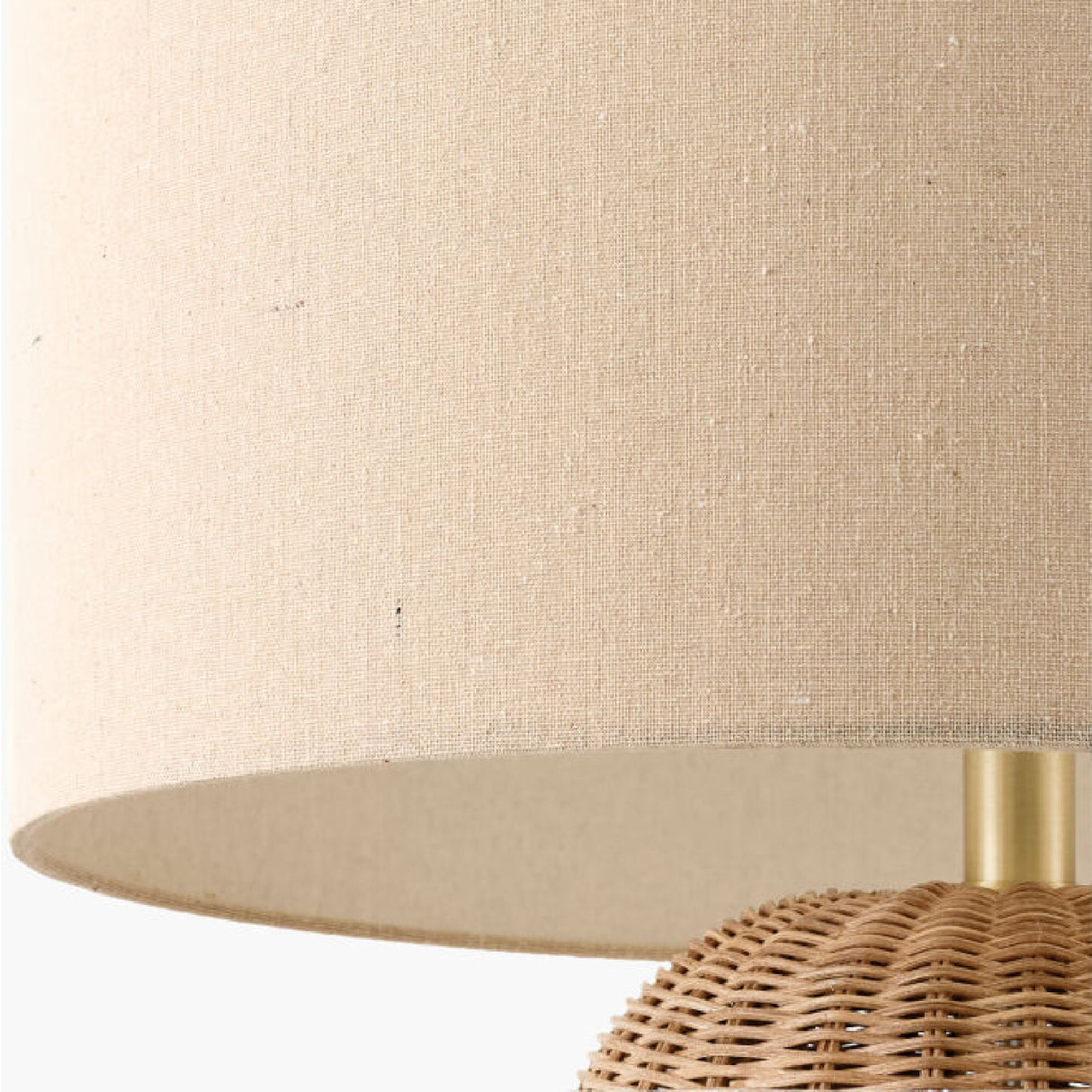 Hand-painted Rattan Linen Table Lamp | Oroa.com