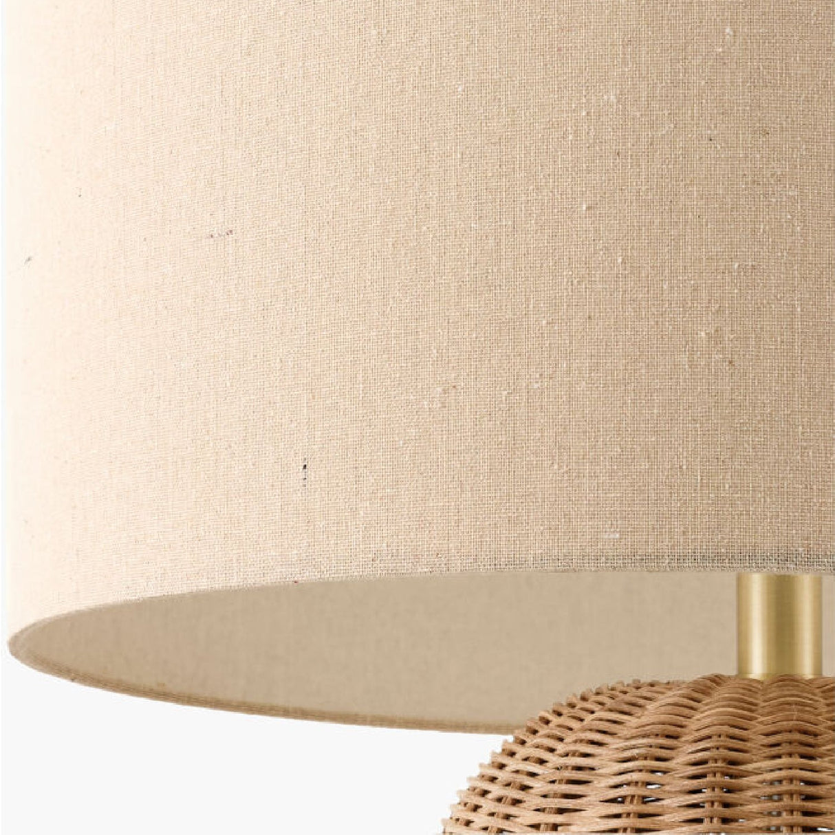 Modern European furniture - Hand-painted Rattan Linen Table Lamp - www.oroa.com