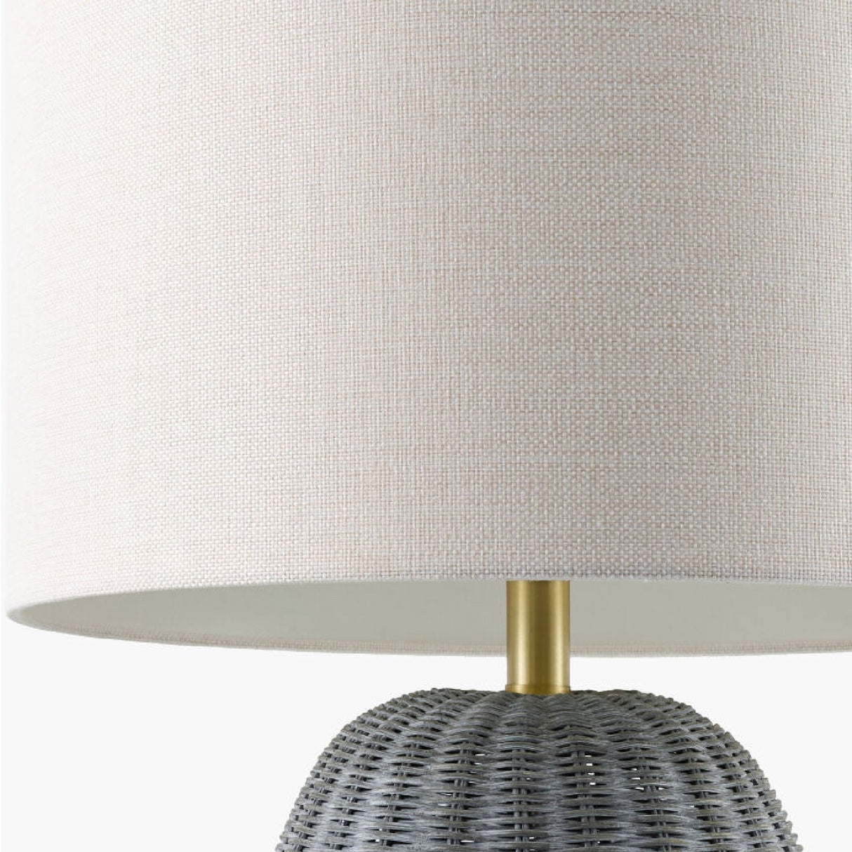 Modern European furniture - Hand-painted Rattan Linen Table Lamp - www.oroa.com