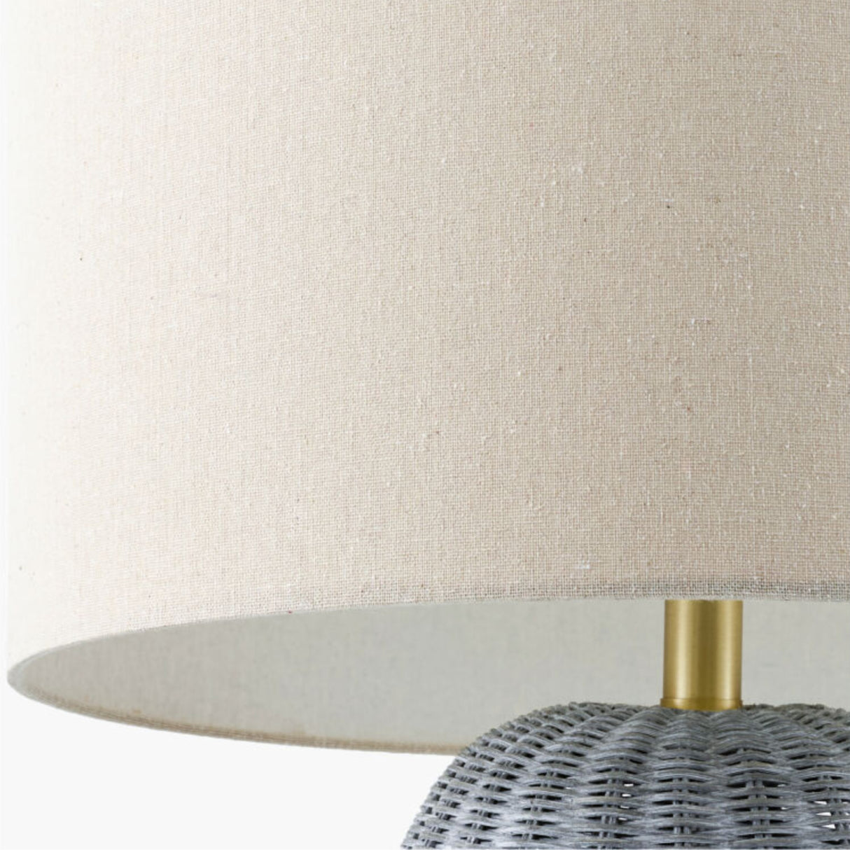 Hand-painted Rattan Linen Table Lamp | Oroa.com