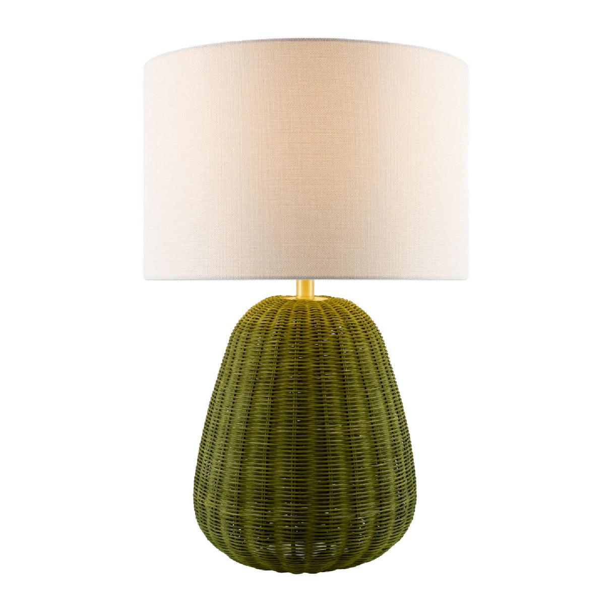 Hand-painted Rattan Linen Table Lamp | Oroa.com