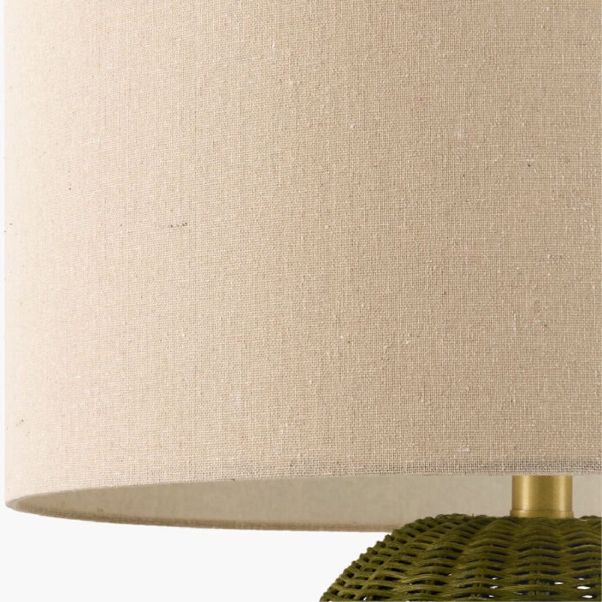 Hand-painted Rattan Linen Table Lamp | Oroa.com