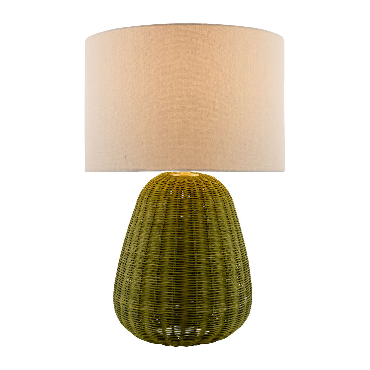 Hand-painted Rattan Linen Table Lamp | Oroa.com
