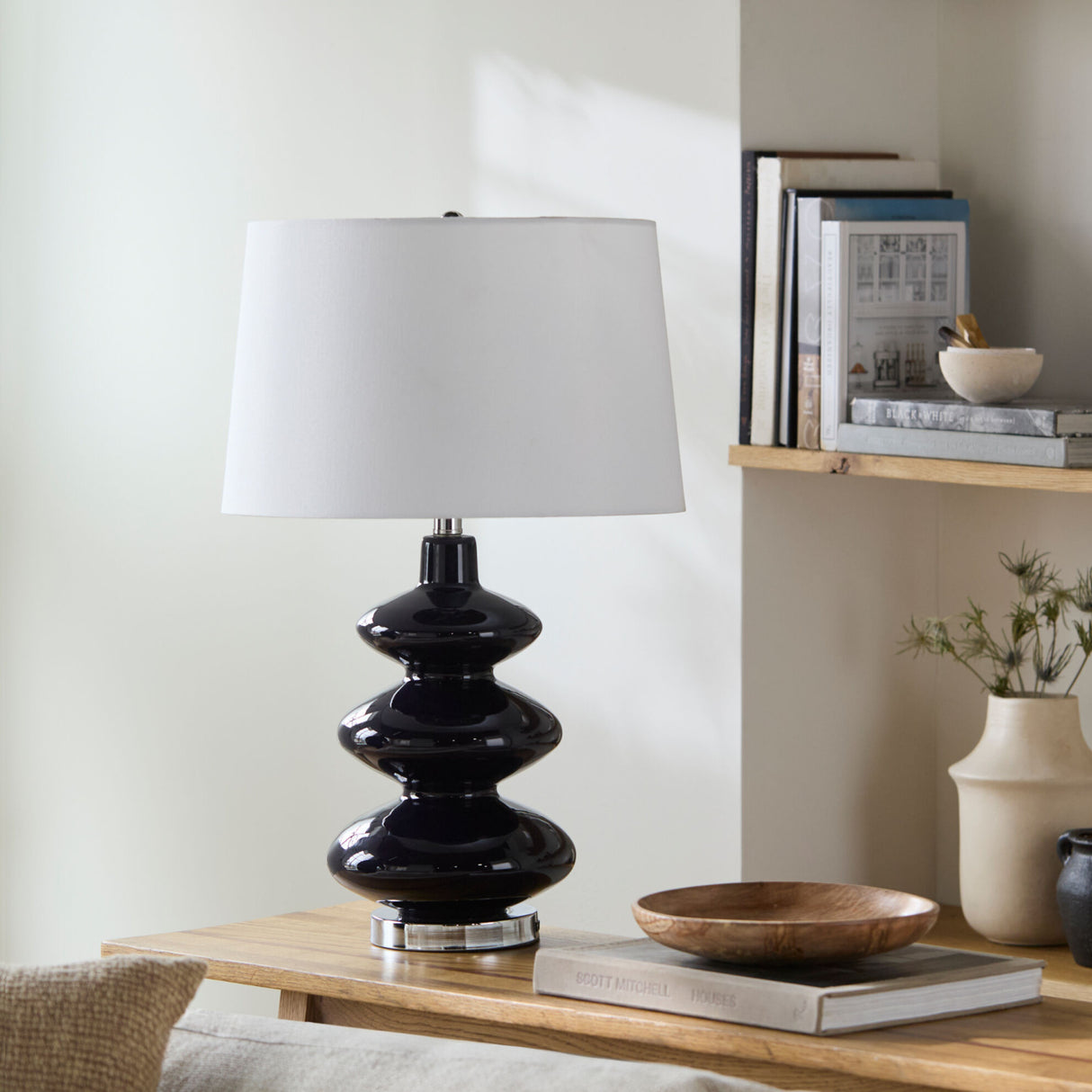 Modern European furniture - Dark Blue Glass Table Lamp - www.oroa.com | Oroa.com