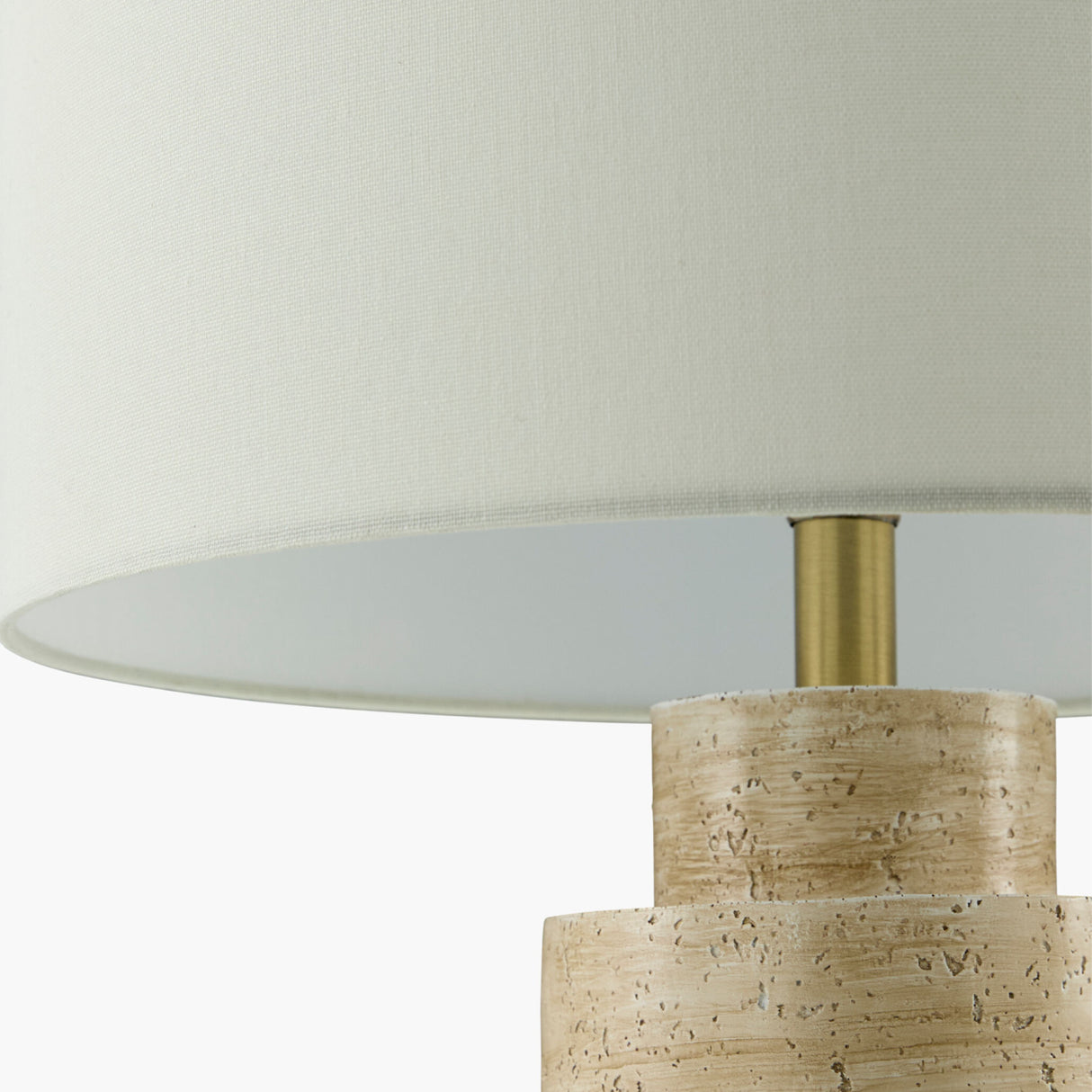 Modern European furniture - Beige Cement Linen Table Lamp - www.oroa.com