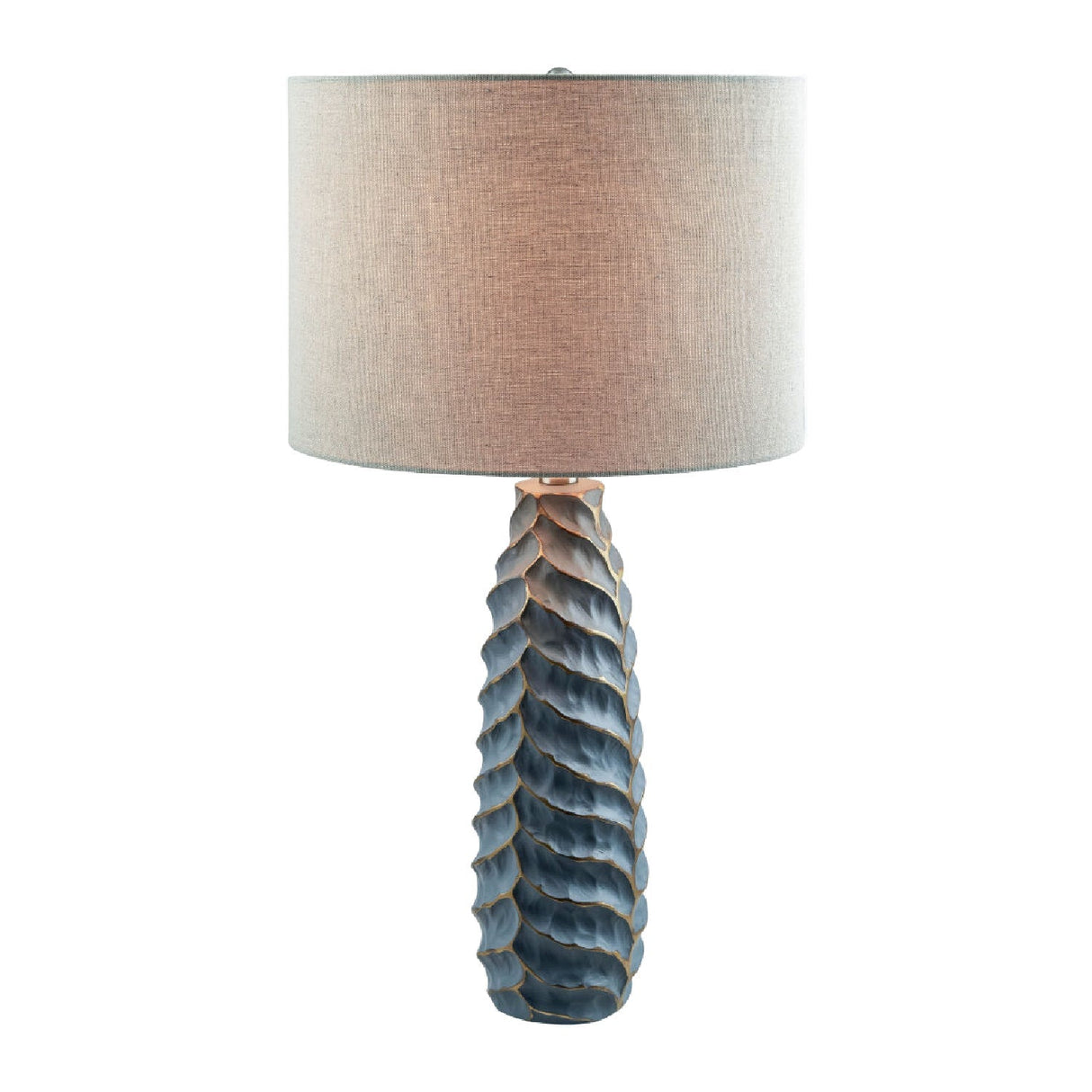 Modern European furniture - Gold Leaf Sculpted Table Lamp - www.oroa.com