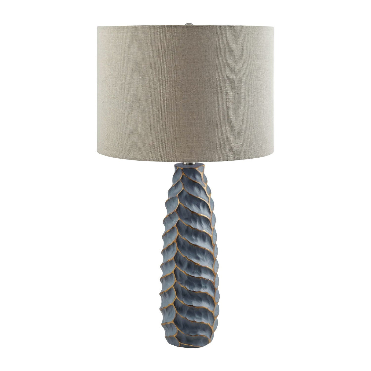 Modern European furniture - Gold Leaf Sculpted Table Lamp - www.oroa.com