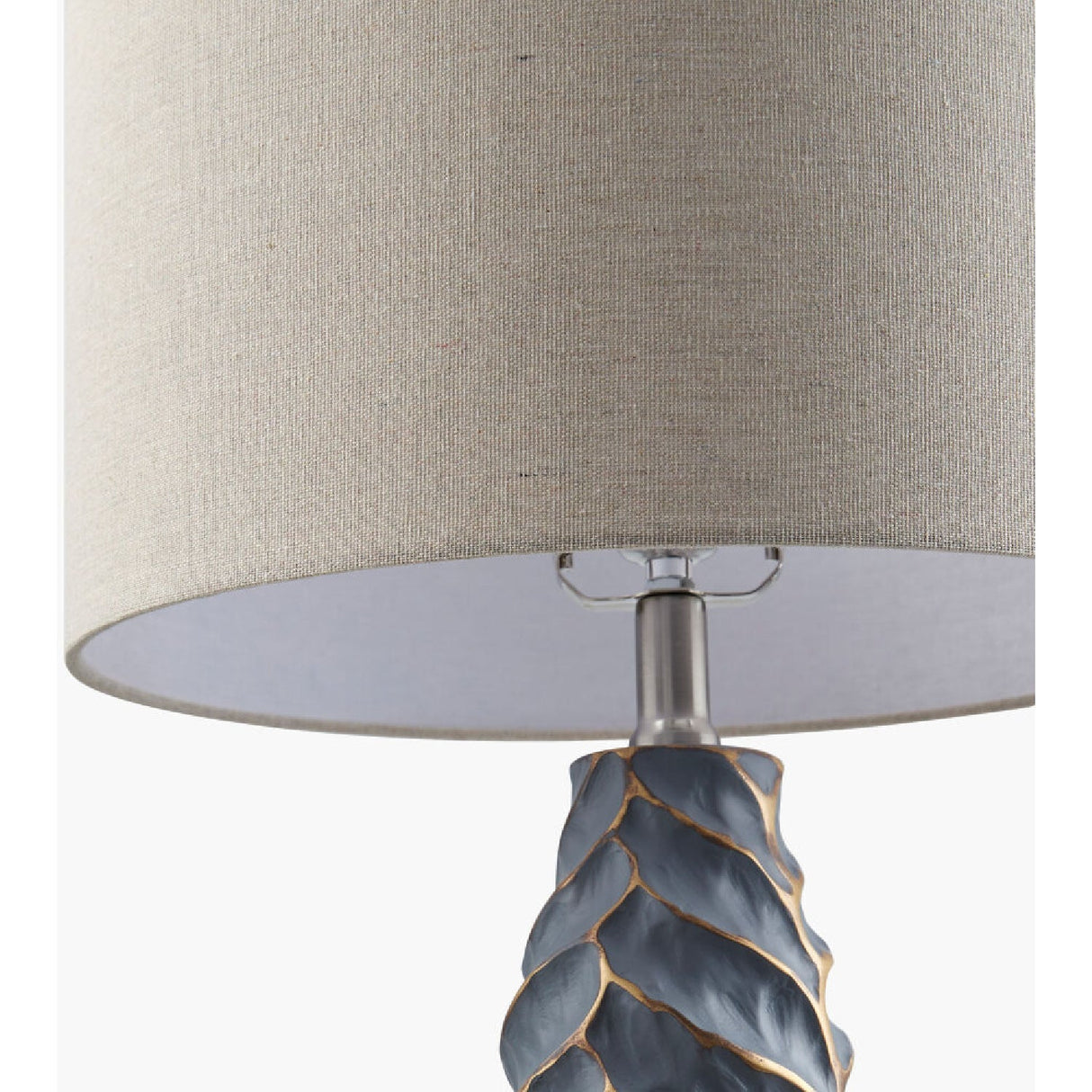 Modern European furniture - Gold Leaf Sculpted Table Lamp - www.oroa.com