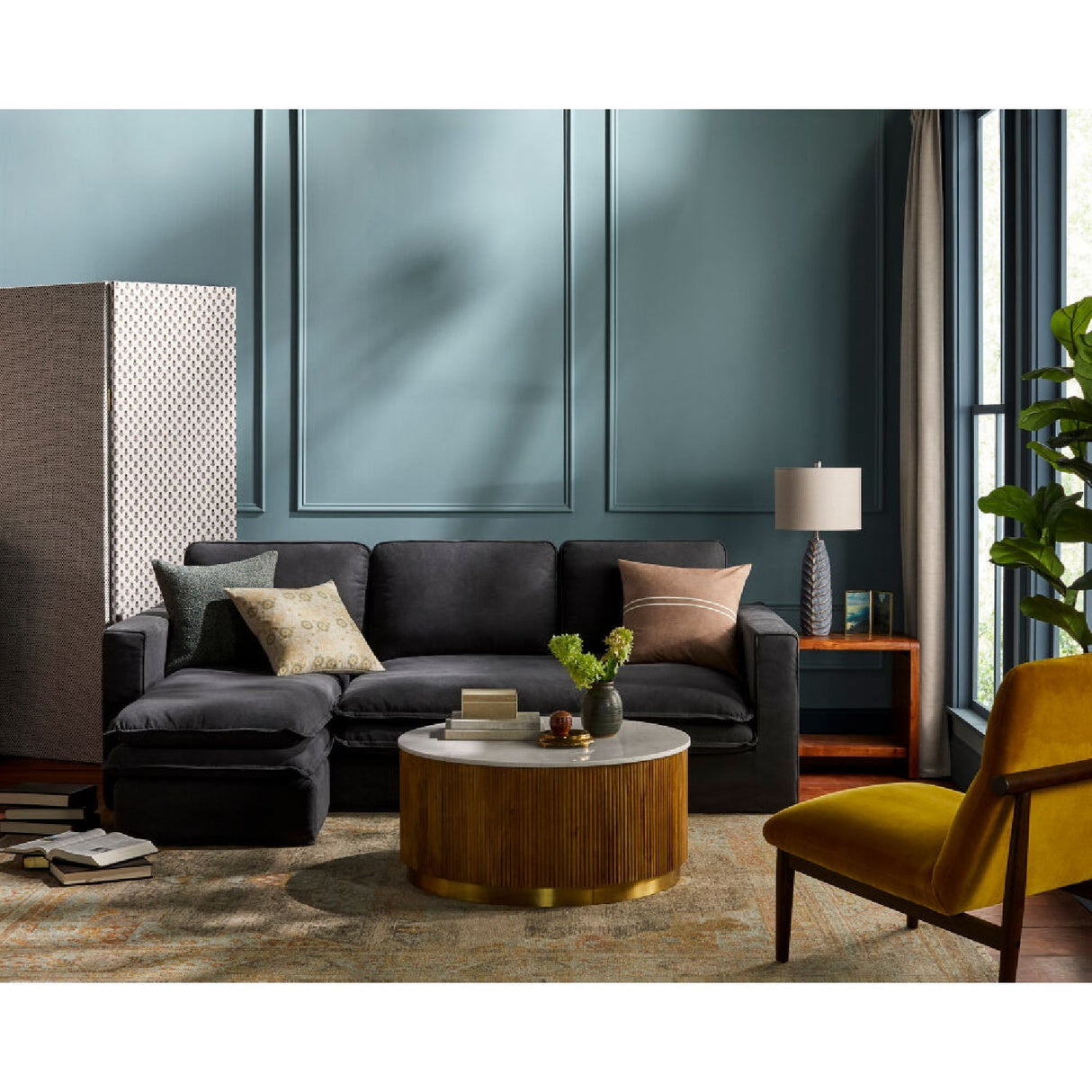Modern European furniture - Gold Leaf Sculpted Table Lamp - www.oroa.com