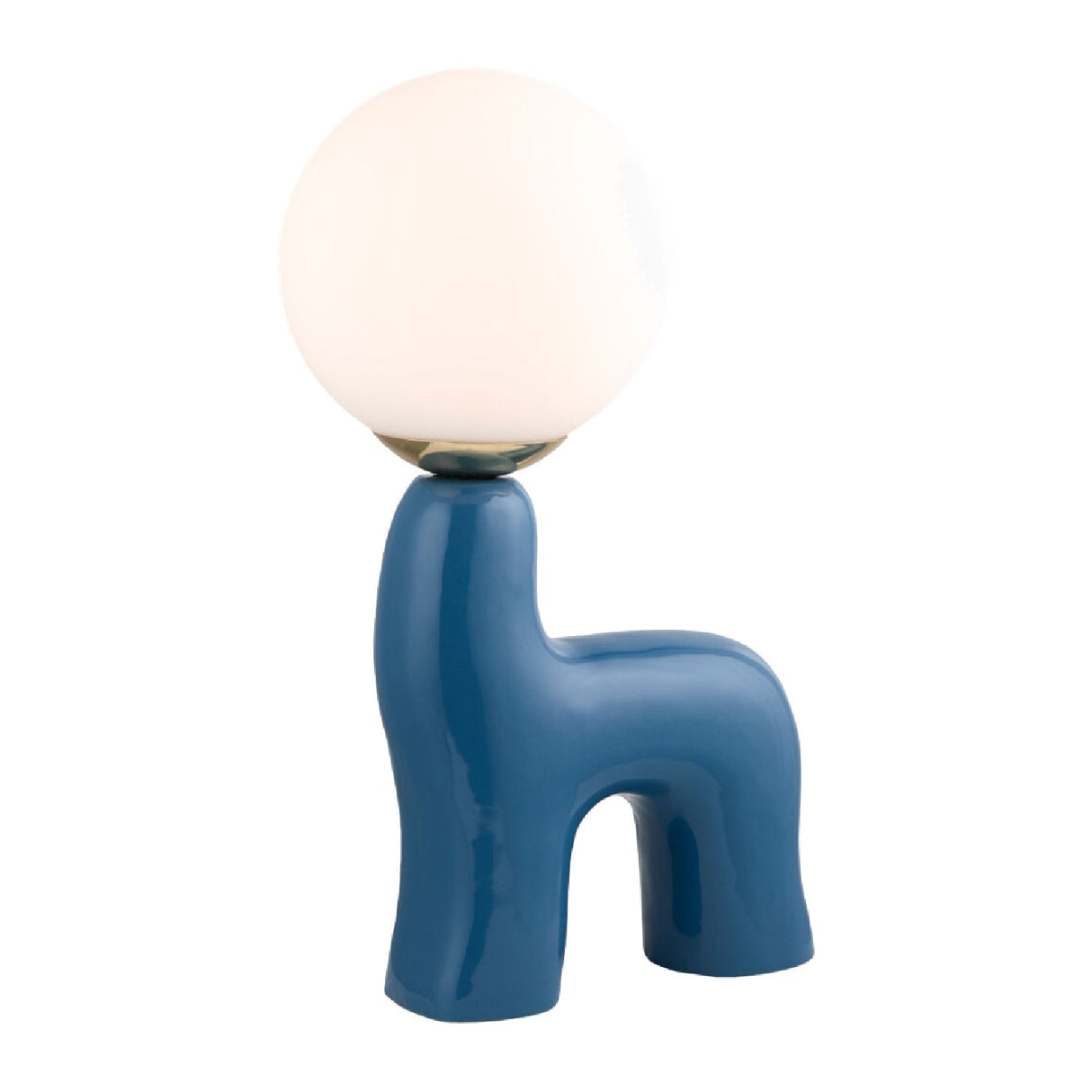 Modern European furniture - White Glass Sculptural Table Lamp - www.oroa.com