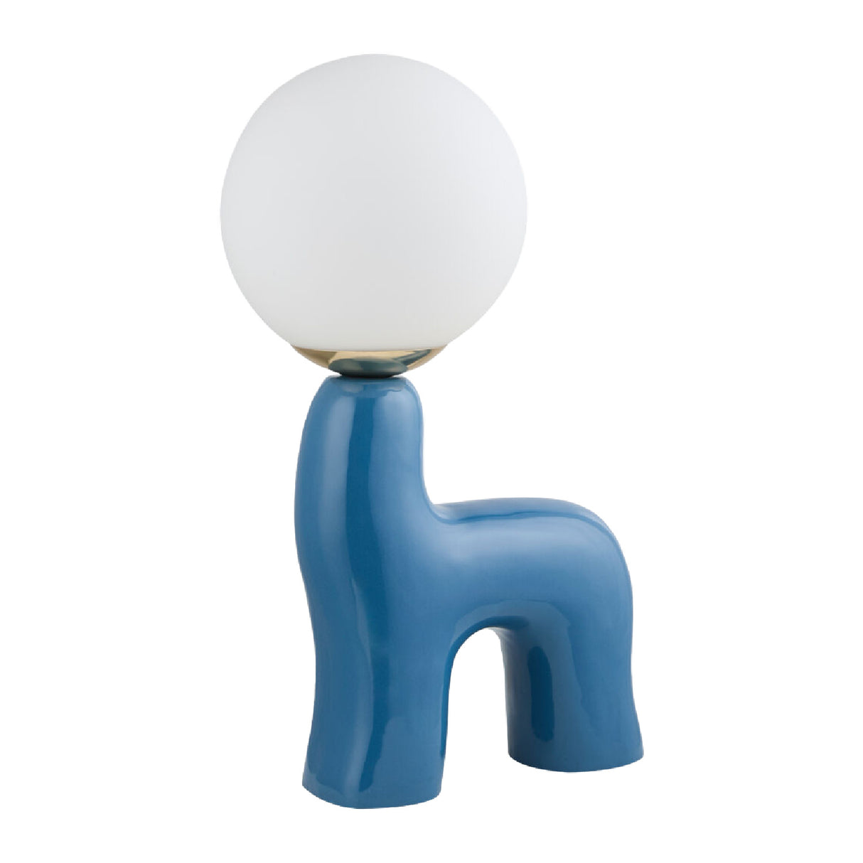 Modern European furniture - White Glass Sculptural Table Lamp - www.oroa.com