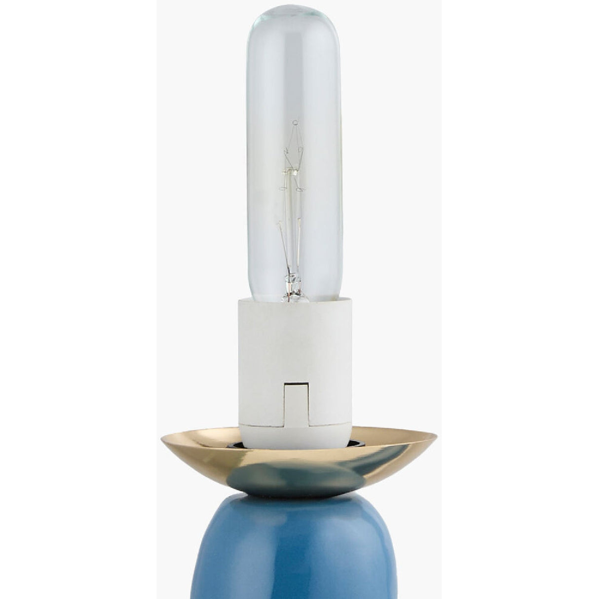 Modern European furniture - White Glass Sculptural Table Lamp - www.oroa.com