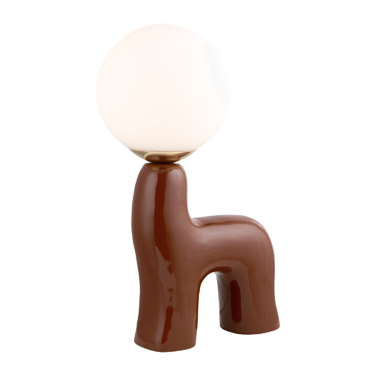 Modern European furniture - White Glass Sculptural Table Lamp - www.oroa.com