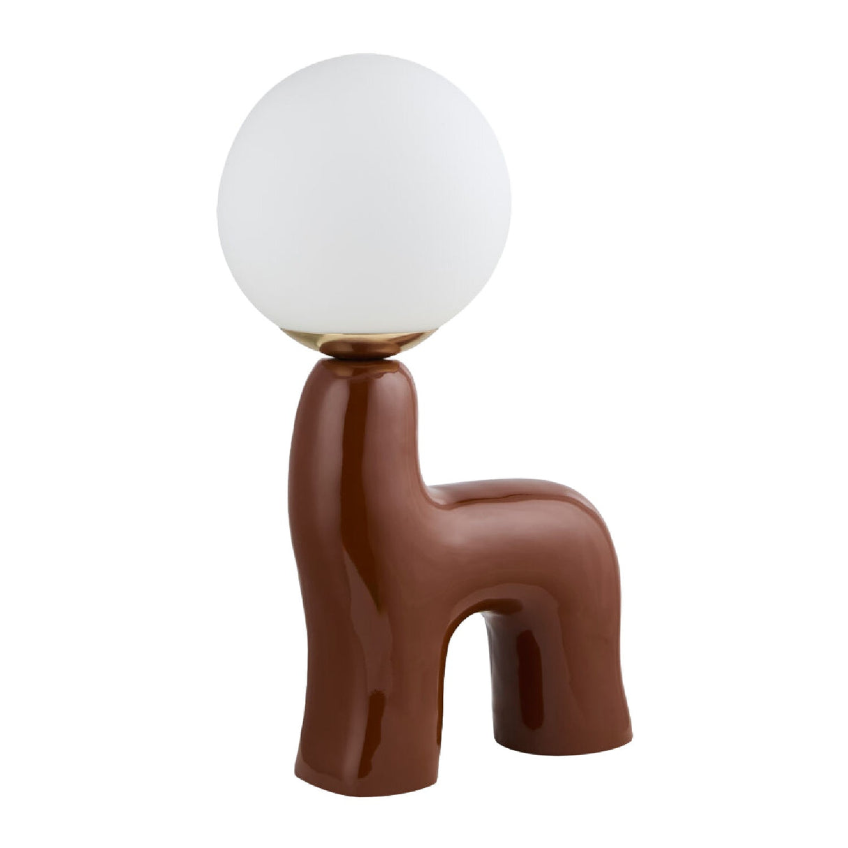 Modern European furniture - White Glass Sculptural Table Lamp - www.oroa.com