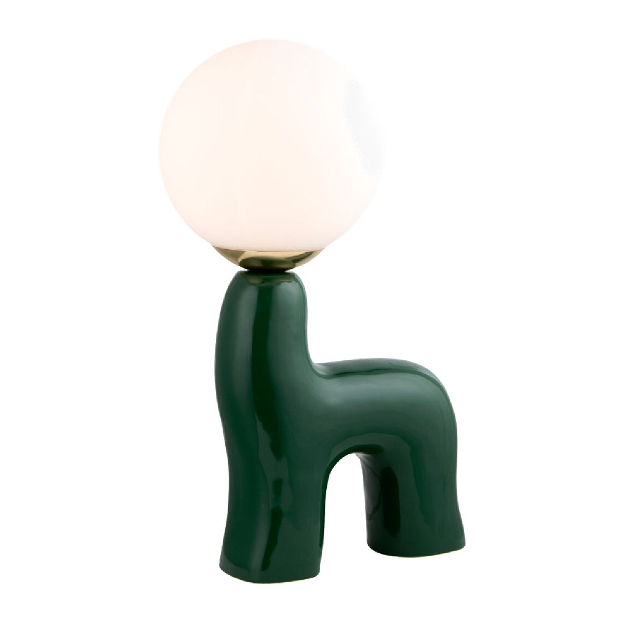 Modern European furniture - White Glass Sculptural Table Lamp - www.oroa.com