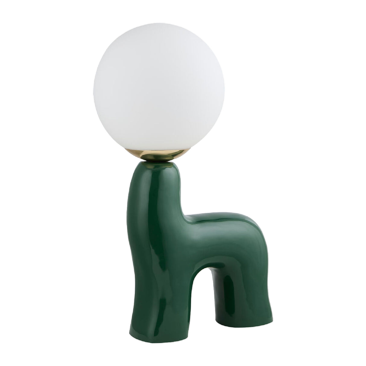 Modern European furniture - White Glass Sculptural Table Lamp - www.oroa.com