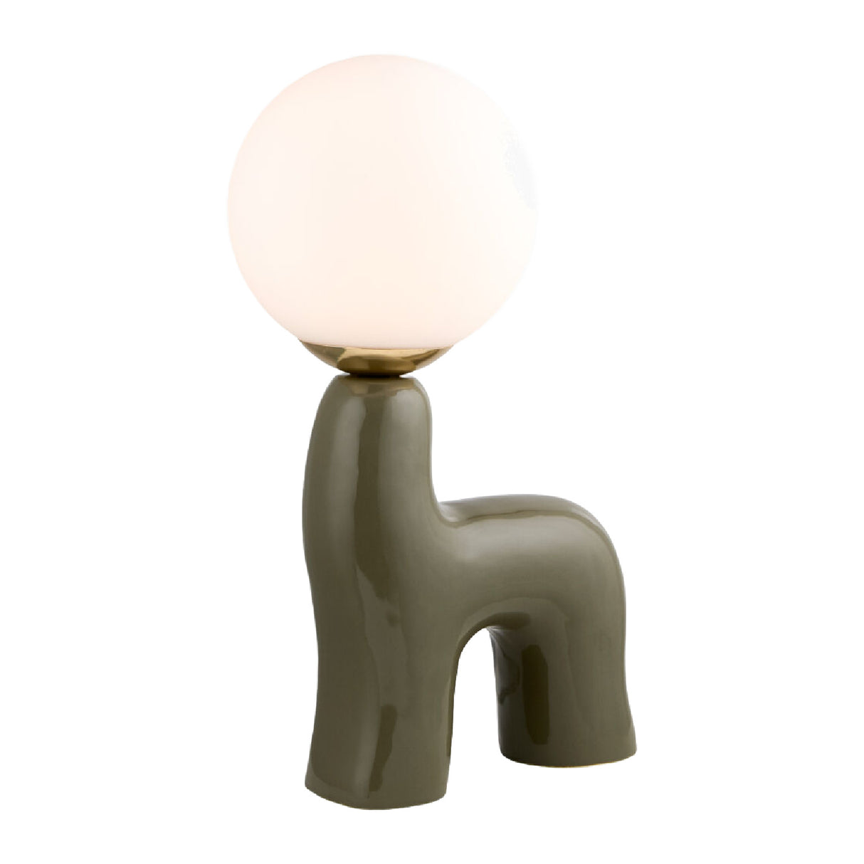 Modern European furniture - White Glass Sculptural Table Lamp - www.oroa.com