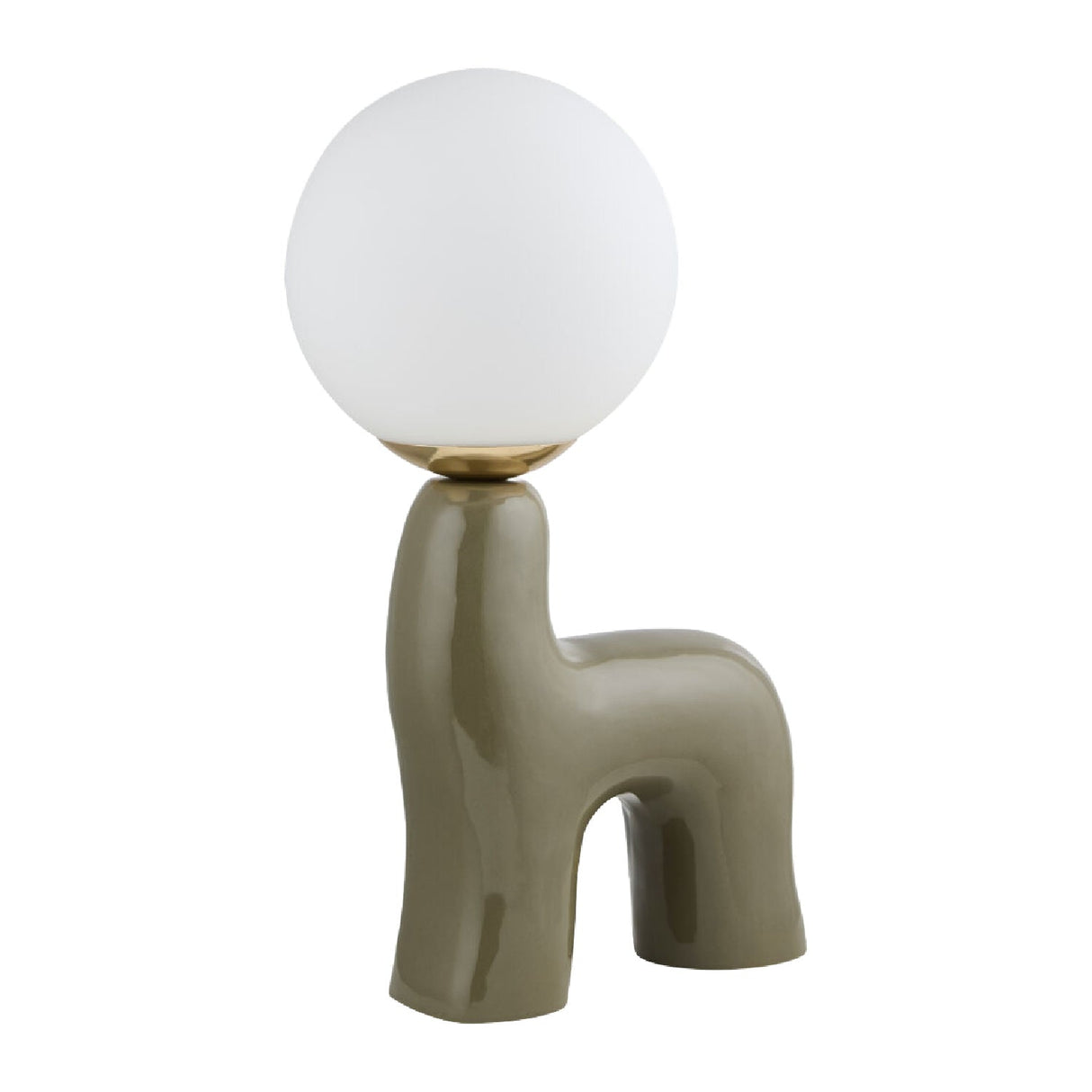 Modern European furniture - White Glass Sculptural Table Lamp - www.oroa.com