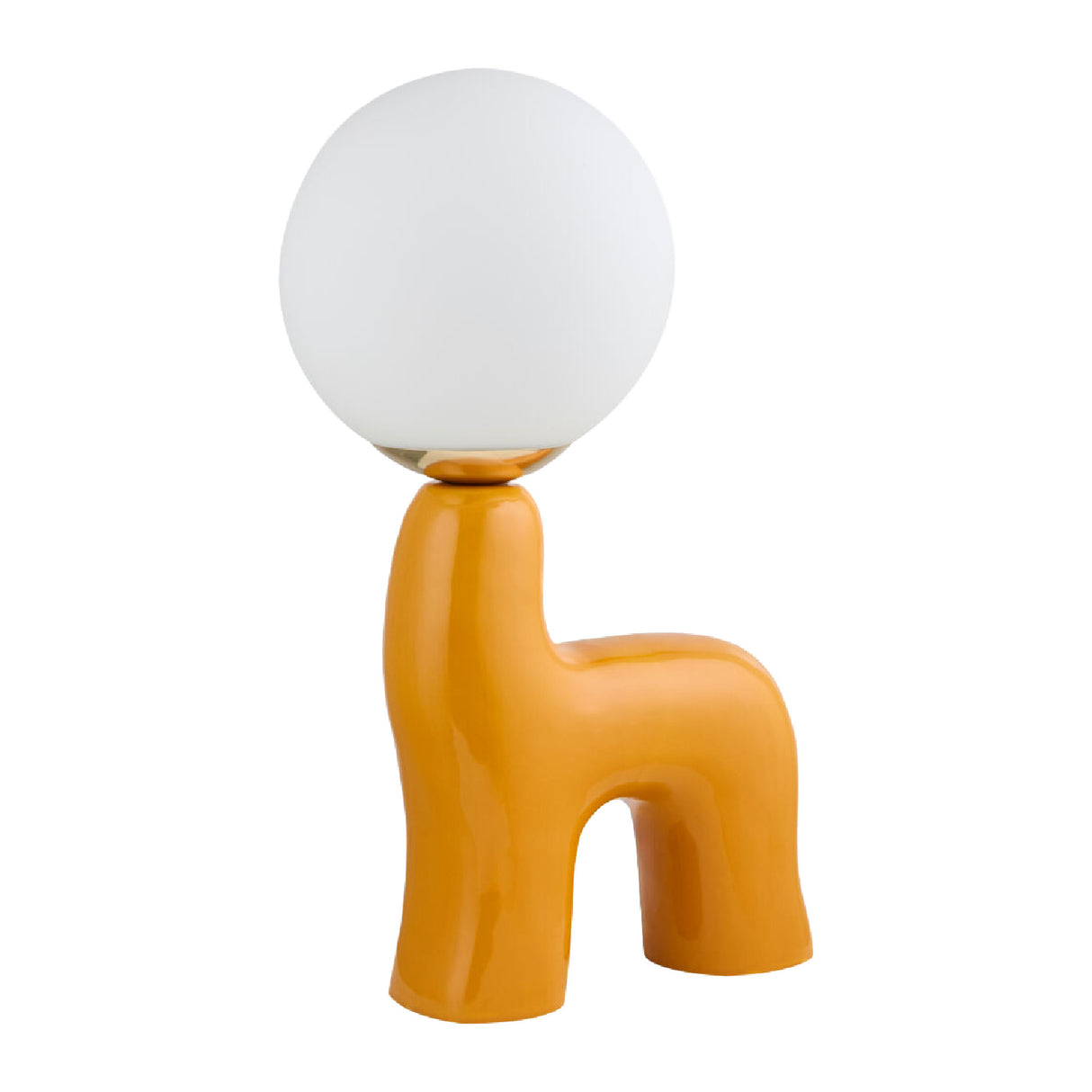 Modern European furniture - White Glass Sculptural Table Lamp - www.oroa.com