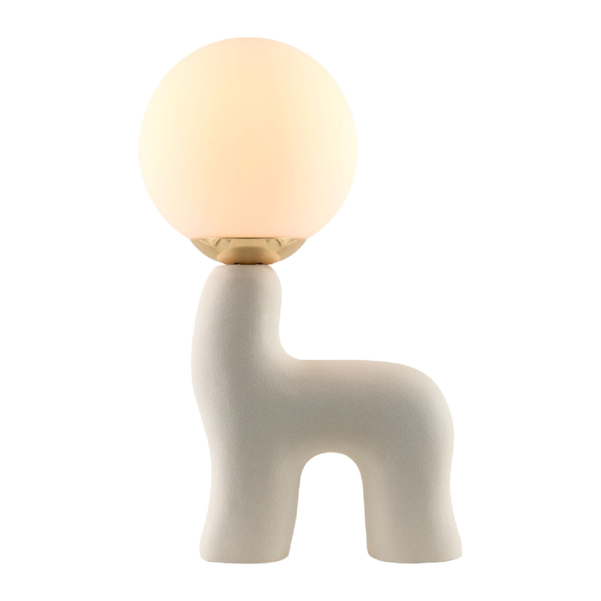 Modern European furniture - White Glass Sculptural Table Lamp - www.oroa.com