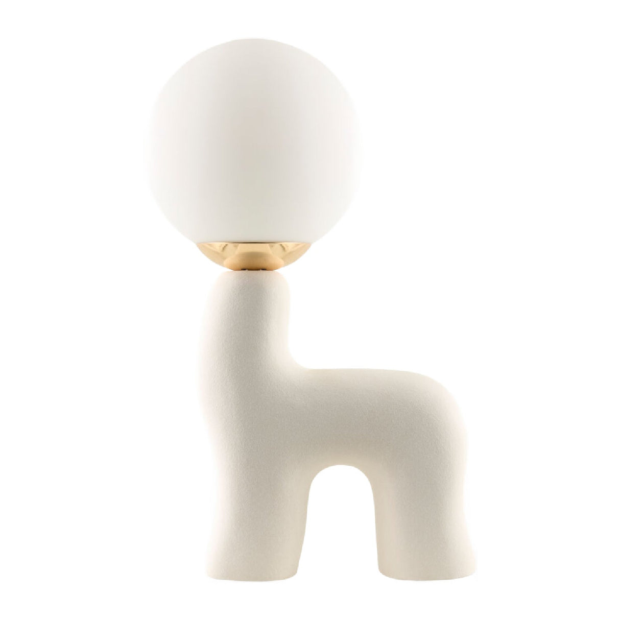 Modern European furniture - White Glass Sculptural Table Lamp - www.oroa.com