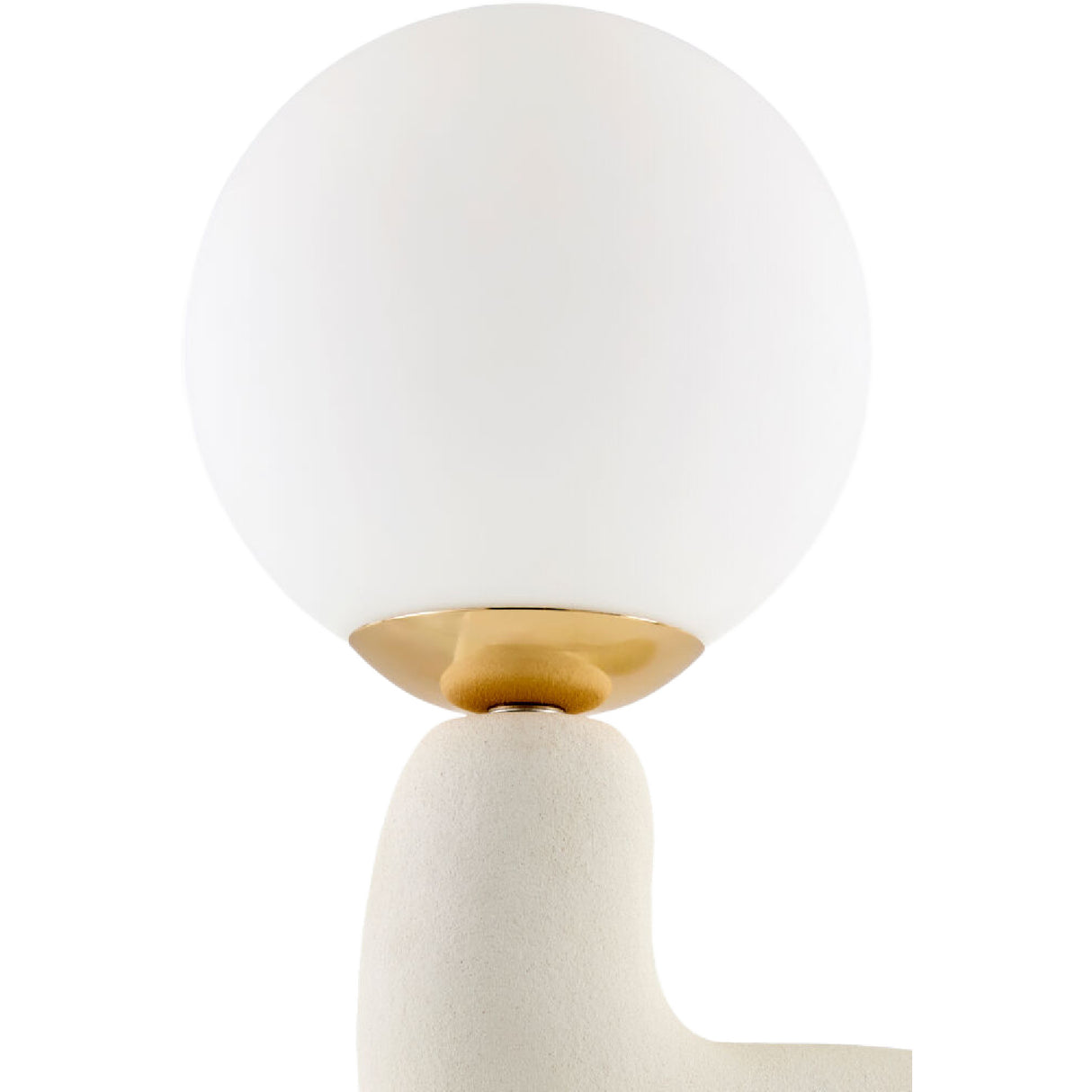 Modern European furniture - White Glass Sculptural Table Lamp - www.oroa.com