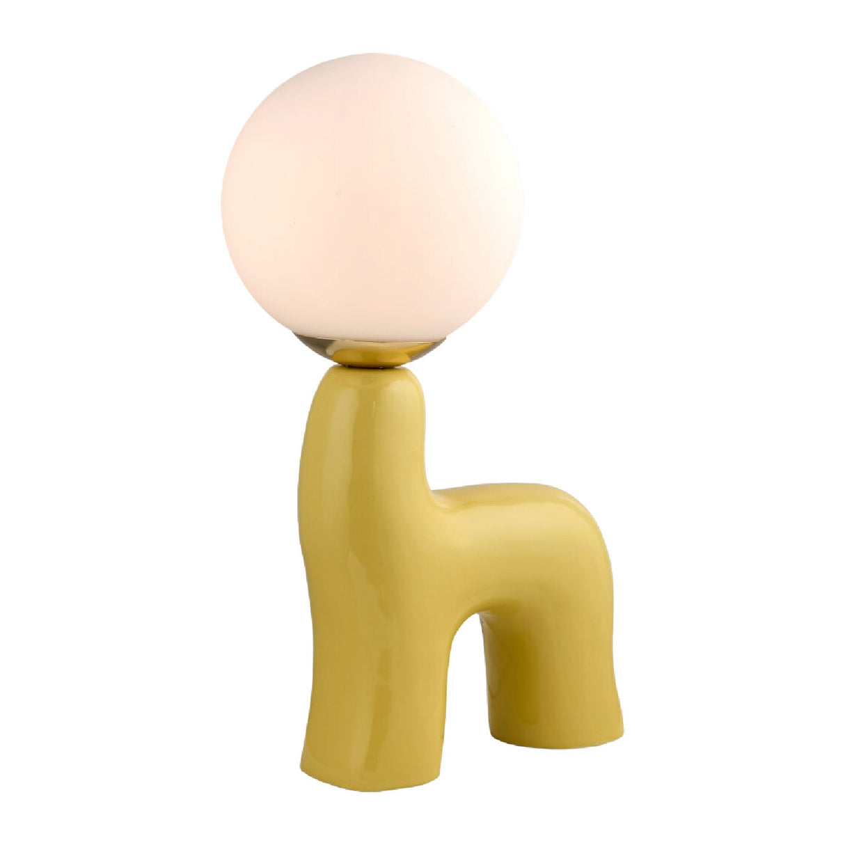 Modern European furniture - White Glass Sculptural Table Lamp - www.oroa.com